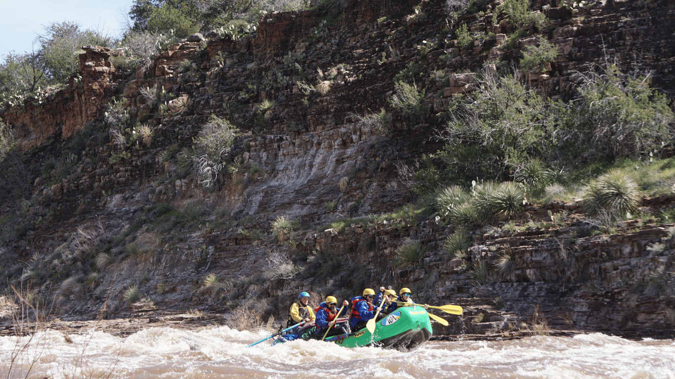 Raft in the salt river canyon.