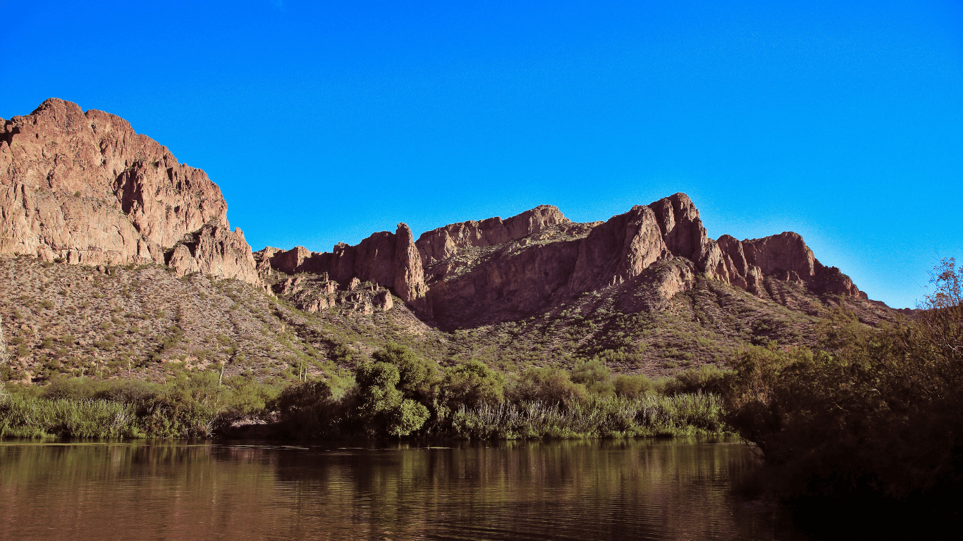 Salt river landscape and nature. 