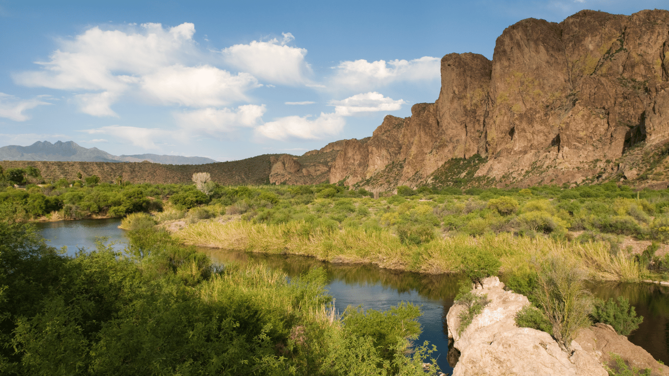 Landscape of the salt river.