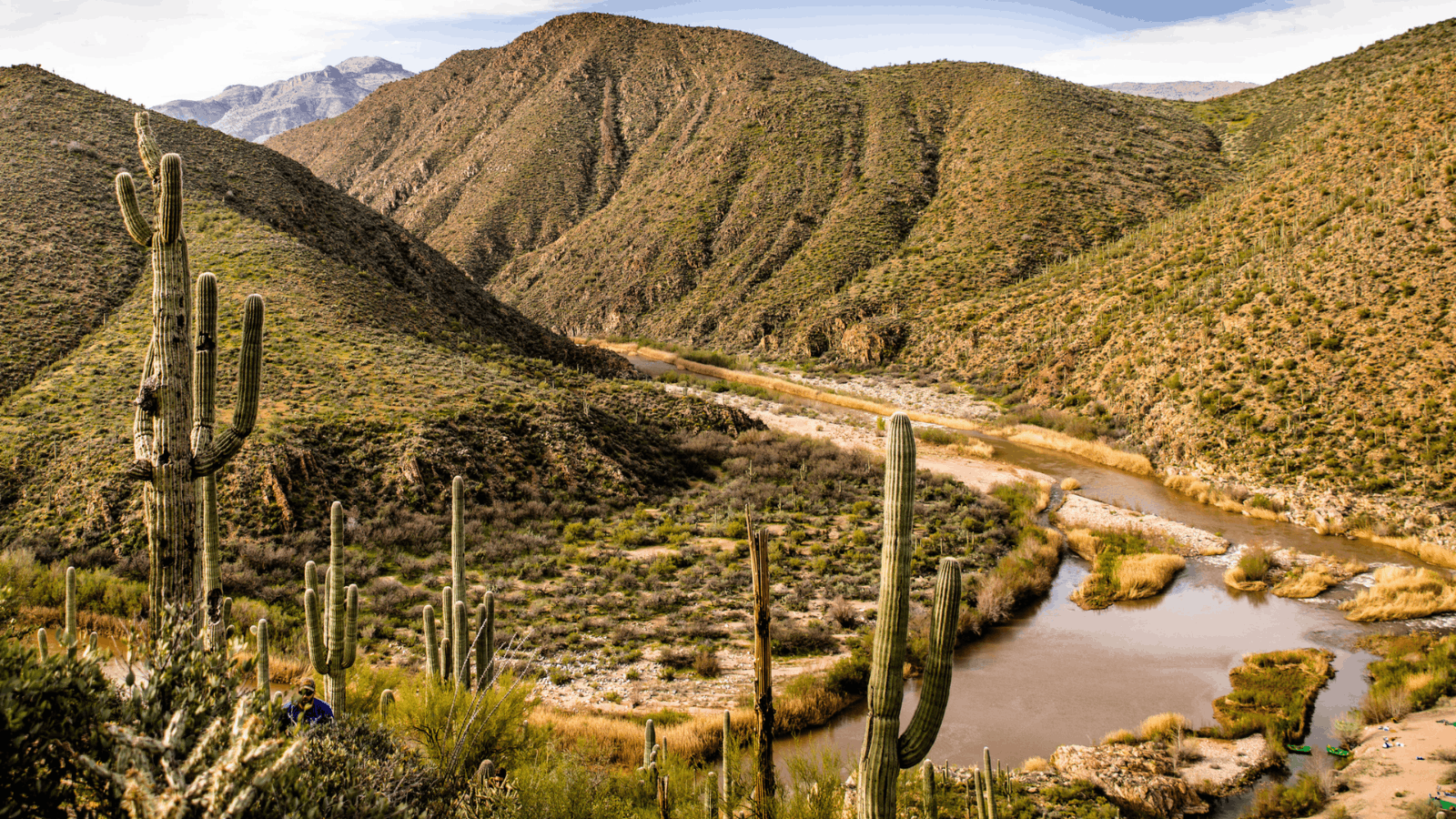 salt river in arizona filled by winter snowpack